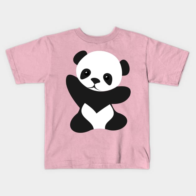 Cute baby panda Kids T-Shirt by MEJIKU